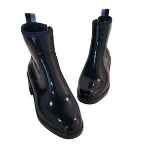NIB Kate Spade Puddle Rain Booties Navy Women's sz 9‎